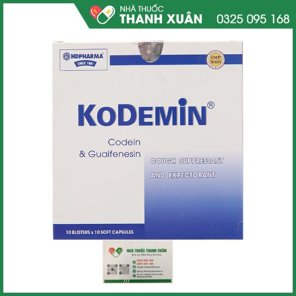 KODEMIN - Thuốc trị ho khan, ho do kích ứng (10 vỉ x 10 viên)